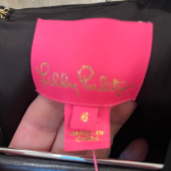 NWT Lilly Pulitzer Cleme Silk dress - onyx - size 6 - Picture 3 of 5